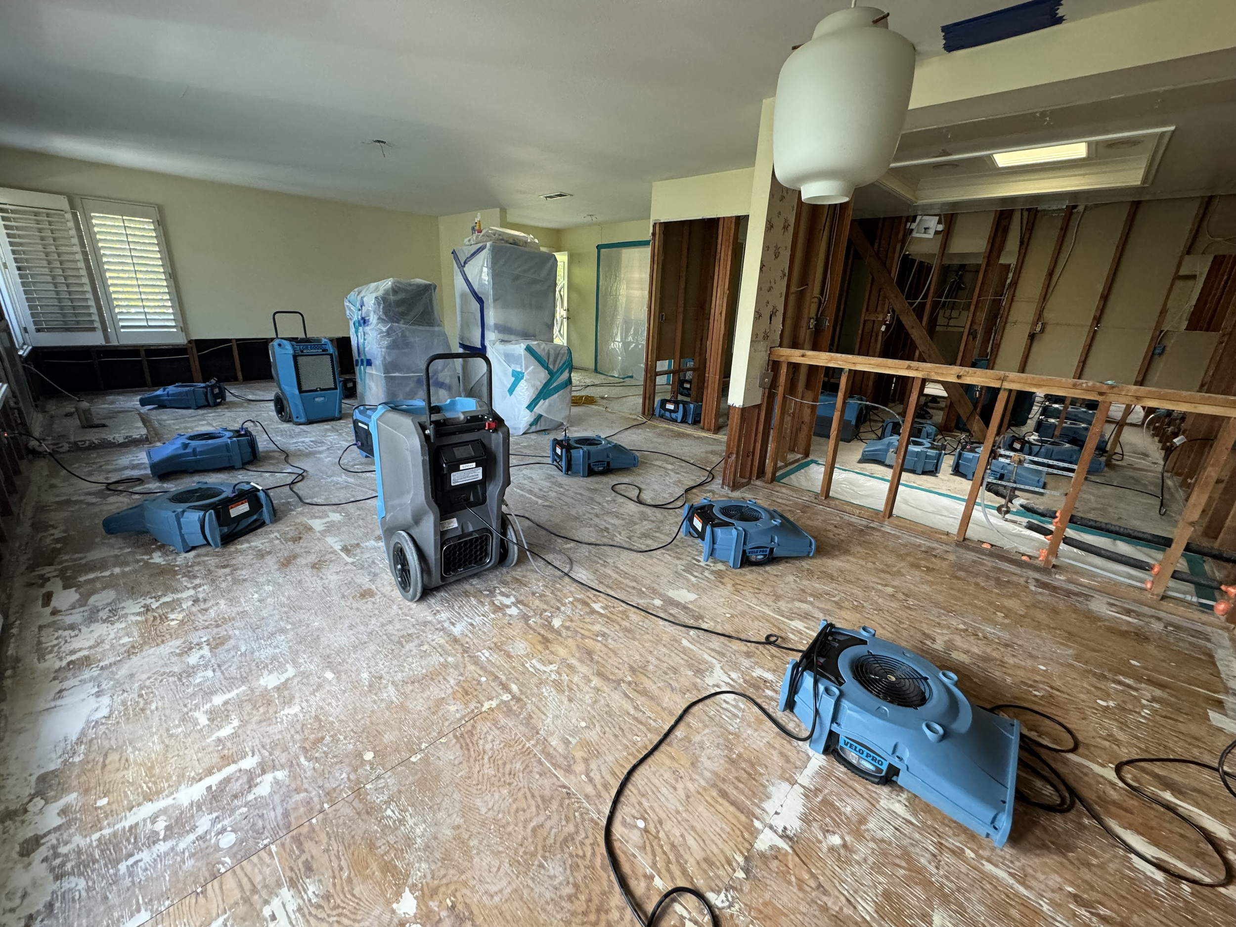 A home setting related to indoor water damage services